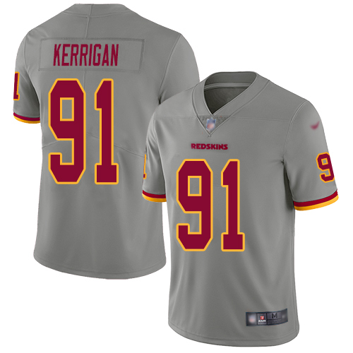 Washington Redskins Limited Gray Youth Ryan Kerrigan Jersey NFL Football #91 Inverted Legend